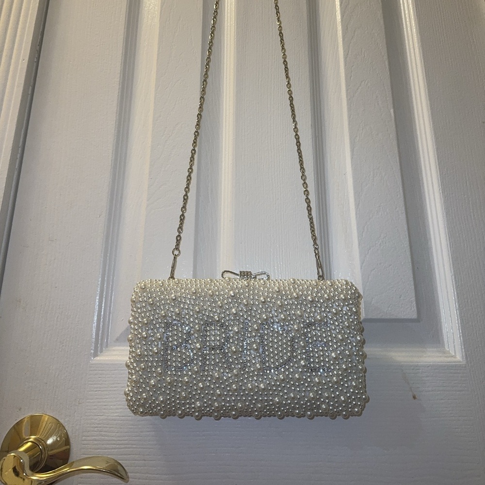 BRIDE pearl clutch bag